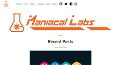 Desktop Screenshot of maniacallabs.com