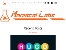 Tablet Screenshot of maniacallabs.com